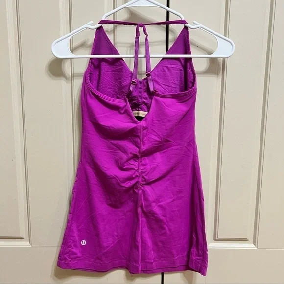 Lululemon Fuchsia Racerback Athleisure Camisole Shirt Size 6 - Picture 5 of 9
